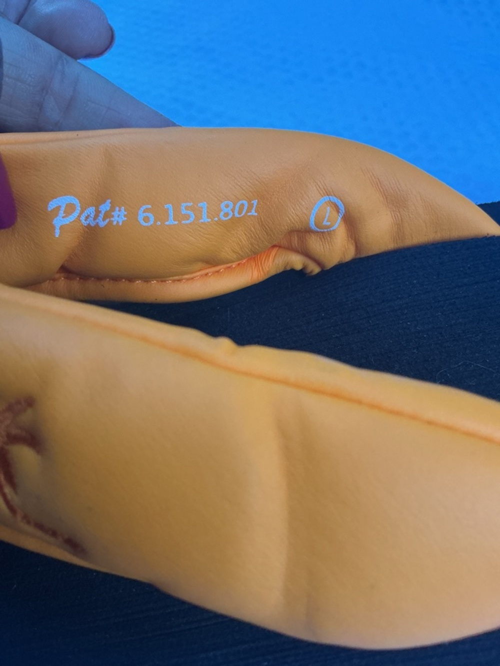 Yoga Athletic Flip Sandal in Orange and Black - Picture 3 of 4